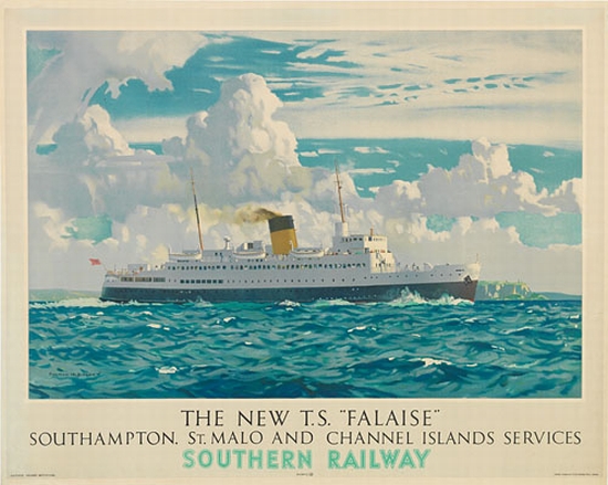 The New TS Falaise, Southern Railway, white ship