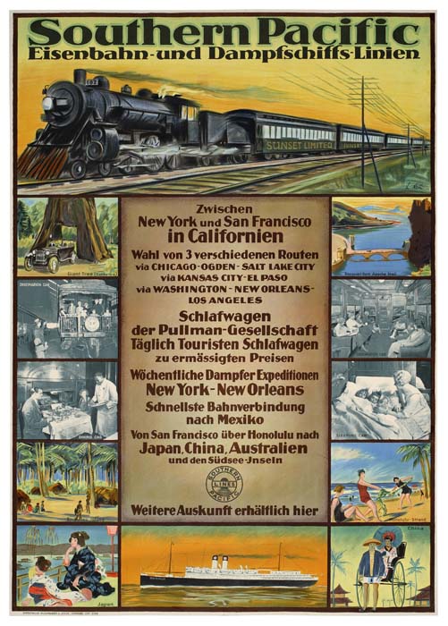 Southern Pacific, Californien, trains