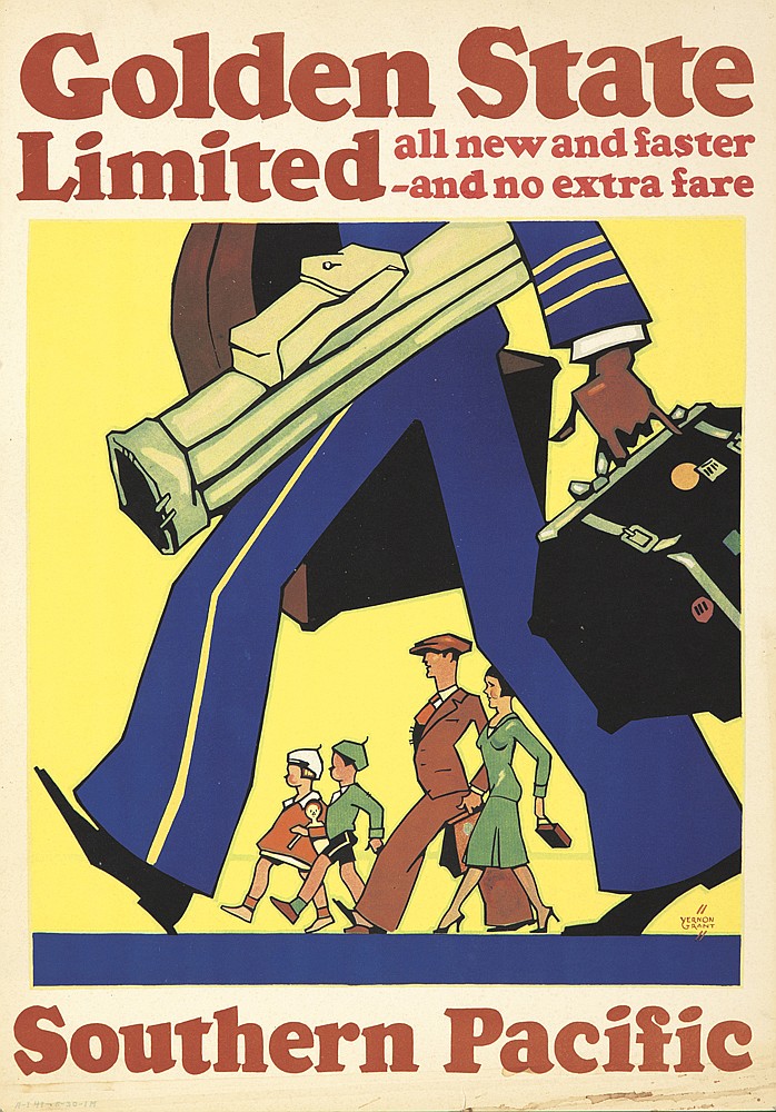 Golden State Limited, Southern Pacific, man in blue