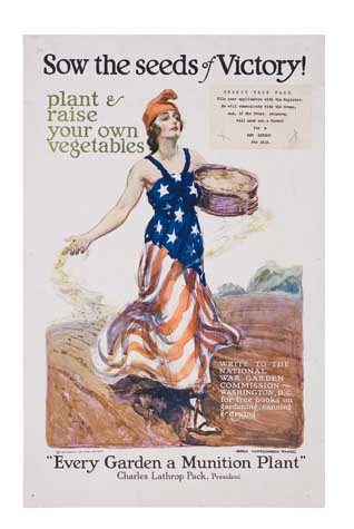 Sow the Seeds of Victory, Every Garden, woman in stars and stripes