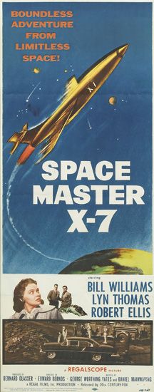 Space Master X-7, long blue poster