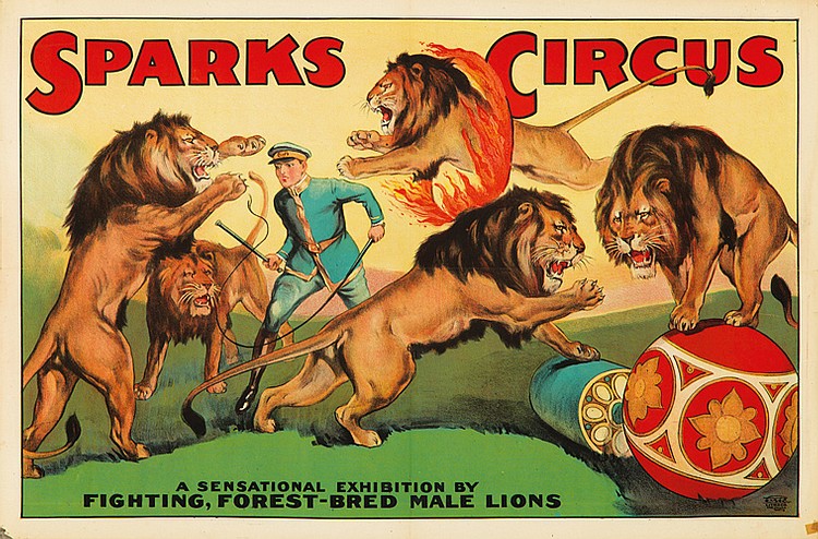 Sparks Circus, lions