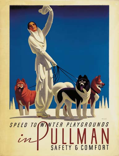 Speed to Winter Playgrounds in Pullman, woman in white with dogs