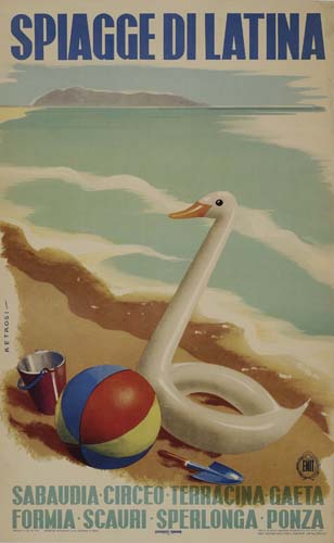 Spiagge di Latina, goose, beach toys