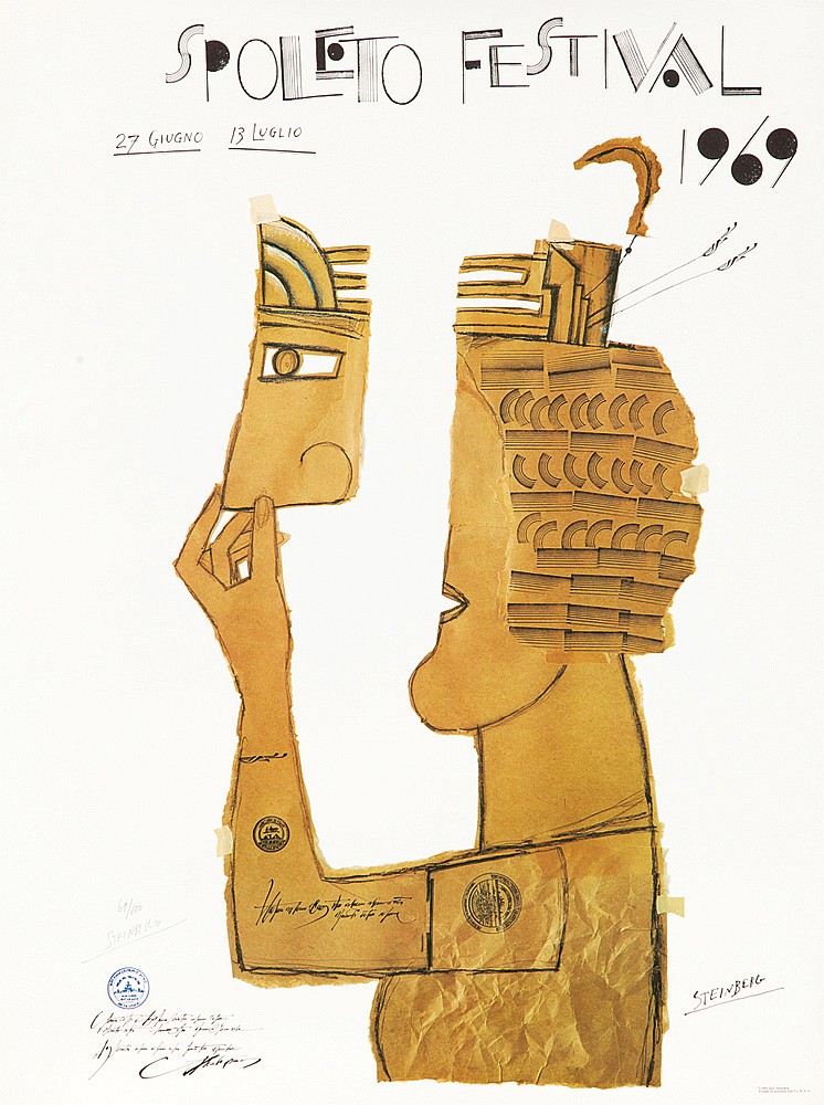 Spoleto Festival, gold statue