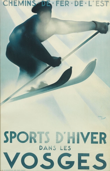 Sports D’Hiver dans les Vosges, shadow of a skier