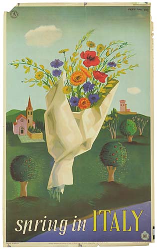 Spring in Italy, bouquet of flowers