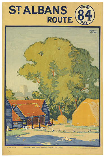 St. Albans Route 84, barn, trees