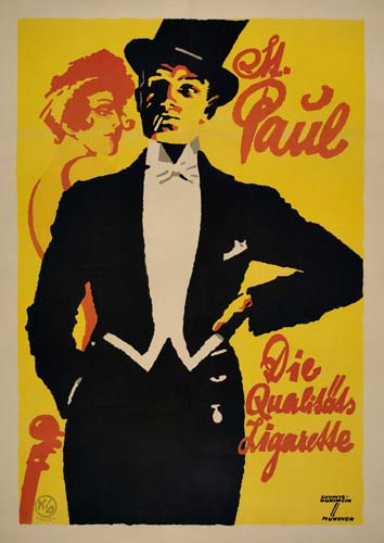 St. Paul, Die Qualitats, man in suit, yellow poster