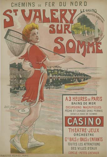 St. Valery Sur Somme, woman in red