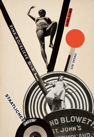 Staatliches, black, white, and red poster