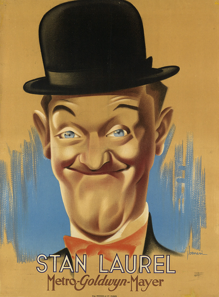 Stan Laurel, man in black hat