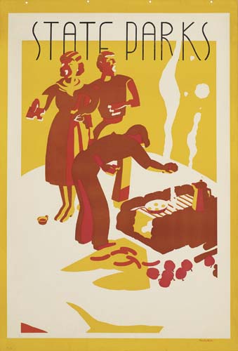 State Parks, yellow poster