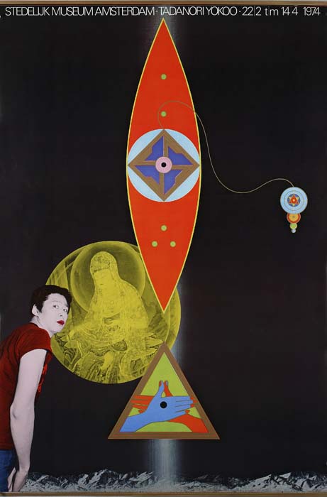 Stedelijk Museum Amsterdam, black poster, Tadanori Yokoo