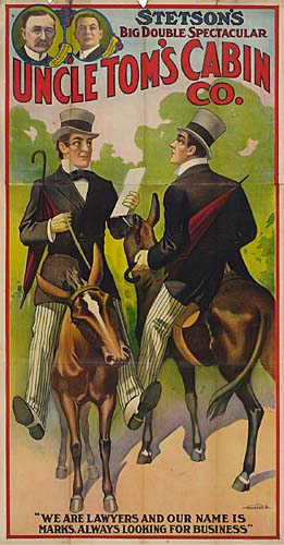 Uncle Tom’s Cabin Co, long poster, men on horseback
