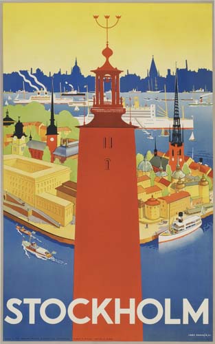 Stockholm, tall brown tower