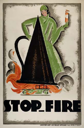 Stop Fire, woman in green