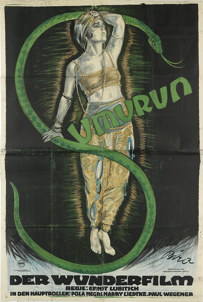 Sumurun, woman with green snake
