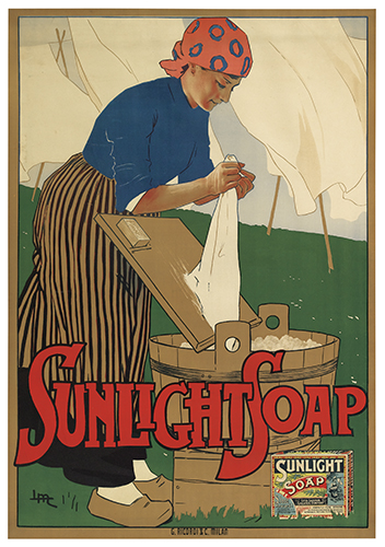 Sunlight Soap, woman doing laundry