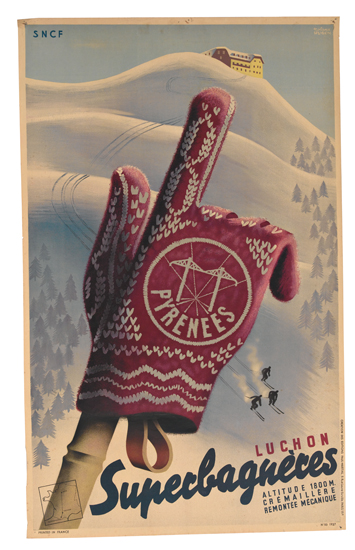 Superbagneres Luchon, red glove, Pyrenees