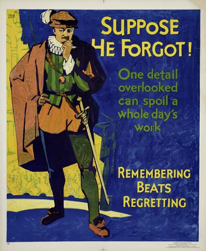 Suppose He Forgot, Remembering Beats Regretting, man with a sword