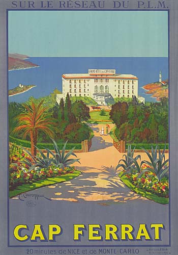 Cap Ferrat, blue poster