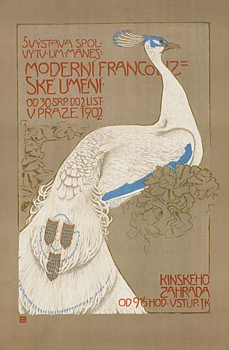 Svystava Moderni Francouz, white peacock