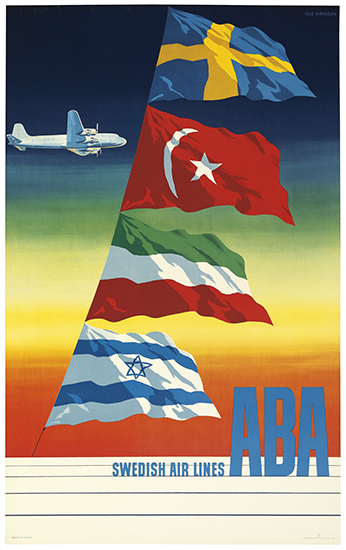 Swedish Air Lines ABA, flags