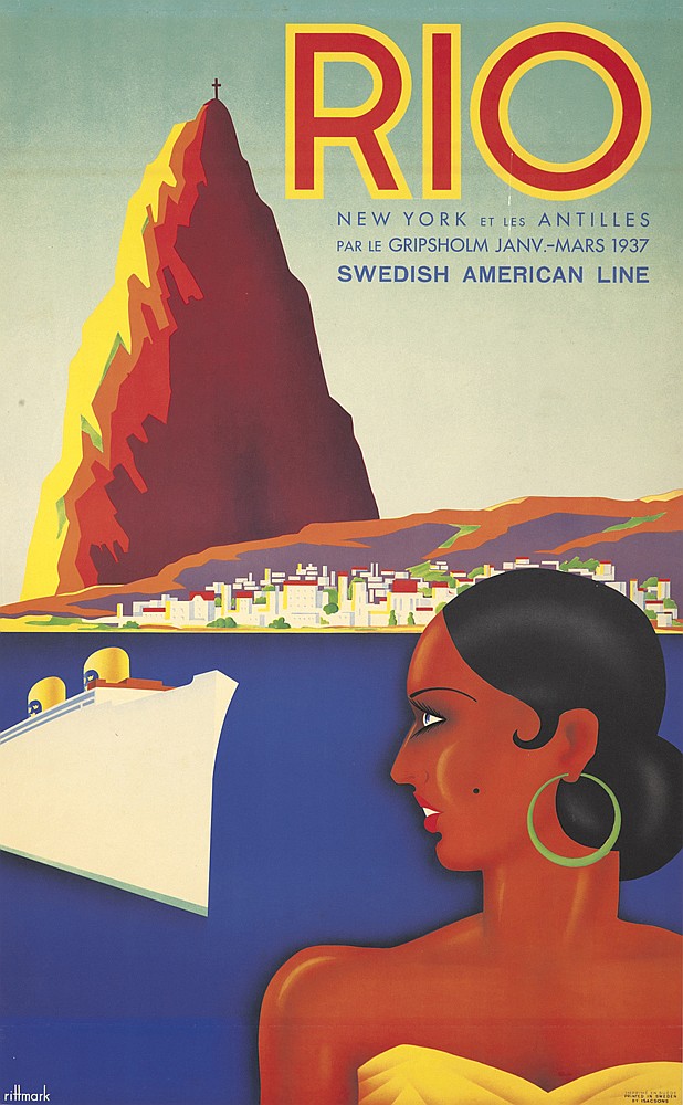 Rio, New York et les Antilles, woman in yellow