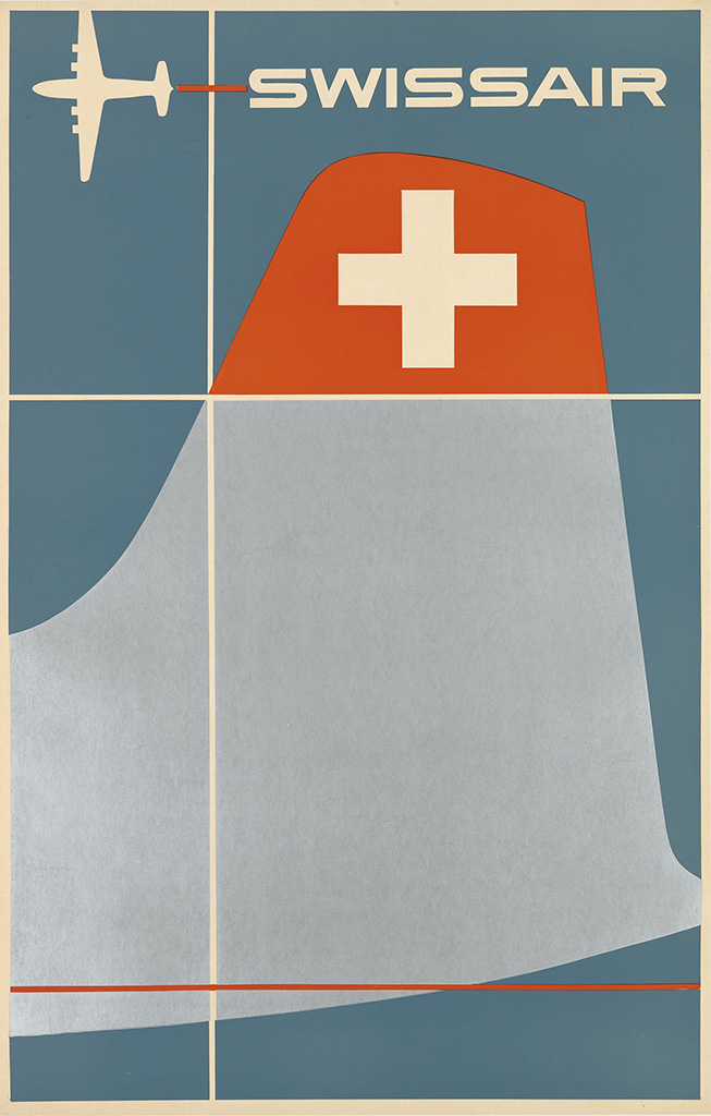 Swissair, blue poster