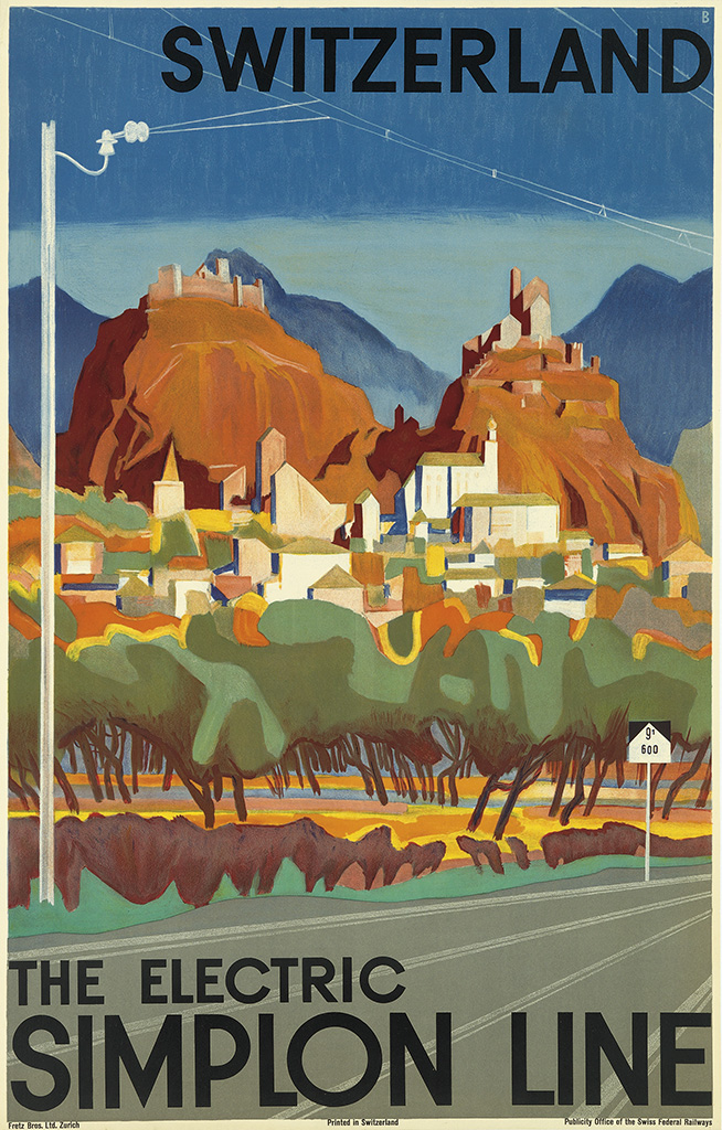 Switzerland The Electric Simplon Line, village