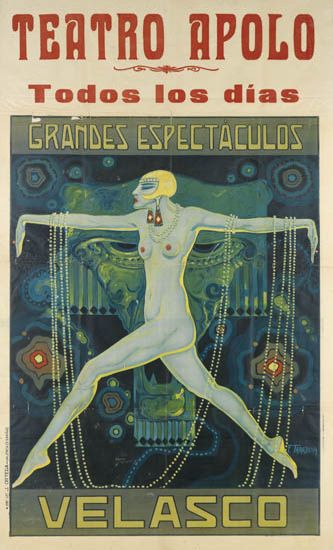 Teatro Apolo Todos los Dias, nude blue woman