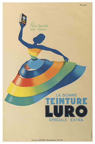 La Bonne Teinture Luro, woman in striped dress