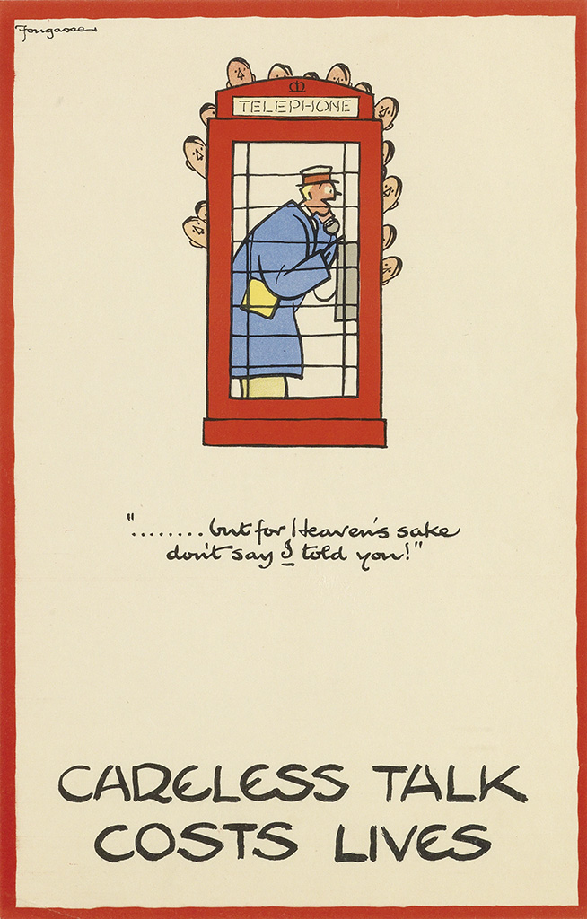 Careless Talk Costs Lives, red phone booth