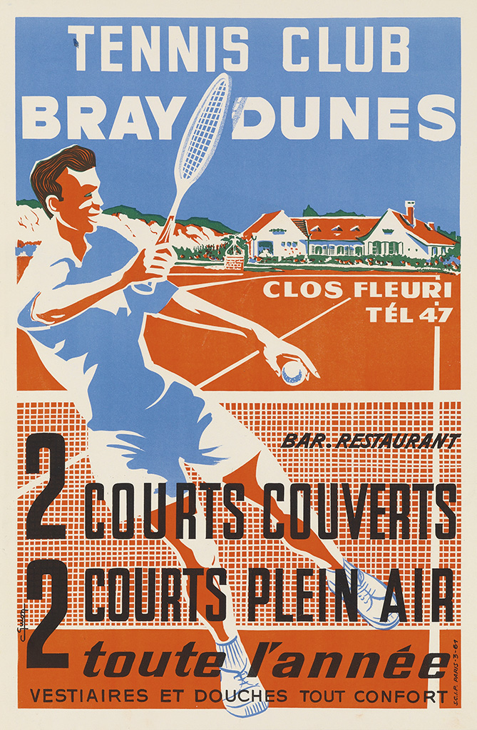 Tennis Club Bray Dunes, man playing tennis