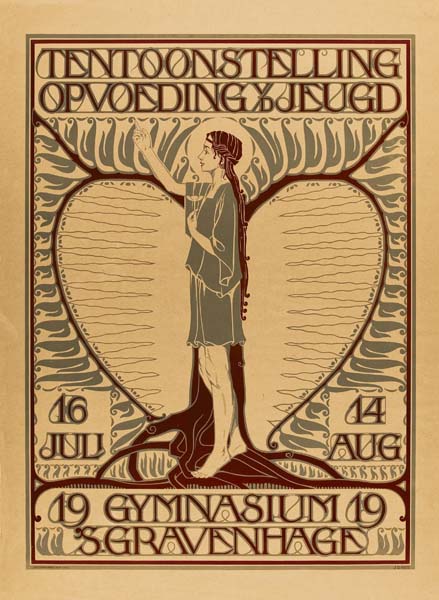 Tentoonstelling Opvoeding, woman in blue