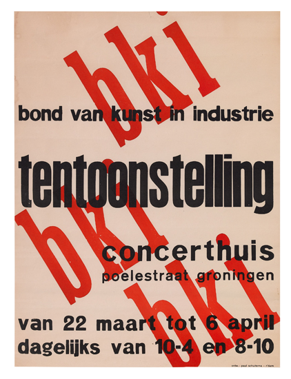 BKI Tentoonstelling Concerthuis, black and white writing