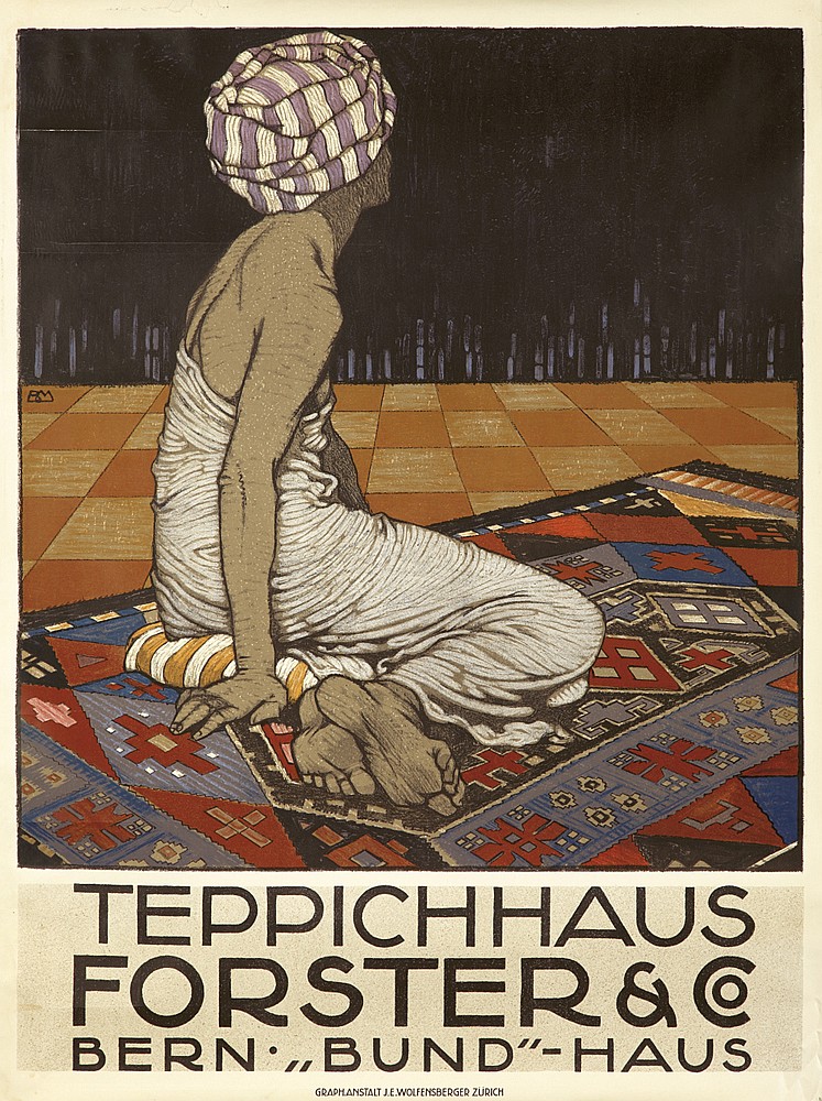 Teppichhaus Forster, woman in white on a rug