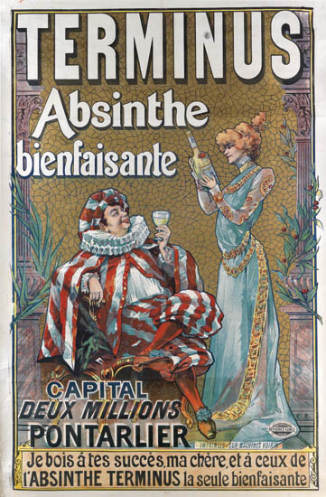 Terminus Absinthe Bienfaisante, woman in blue