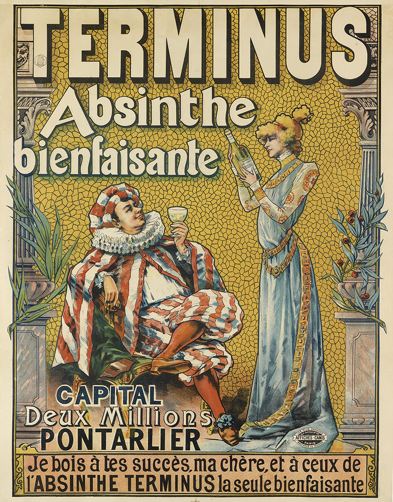Terminus Absinthe Bienfaisante, woman in blue, smaller poster
