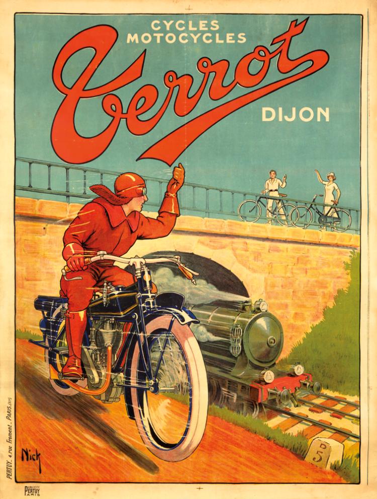 Terrot Dijon, man in red on a motorcyle