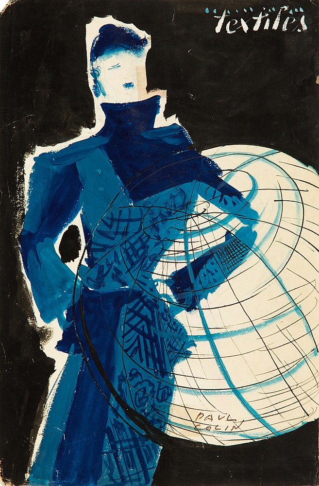 Woman in blue, glob