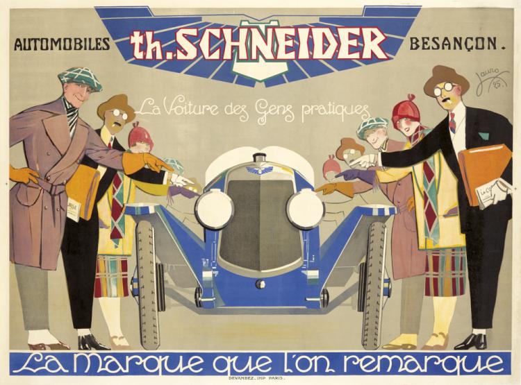 Th. Schneider, La Marque que l’on remarque, blue car