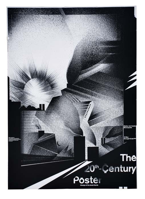 The 20th Century Poster, black and white poster