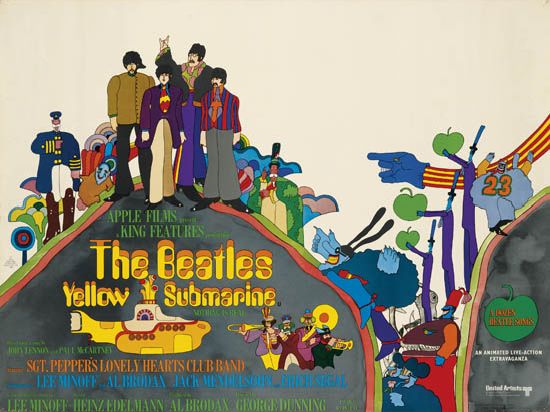 The Beatles Yellow Submarine, blurry words