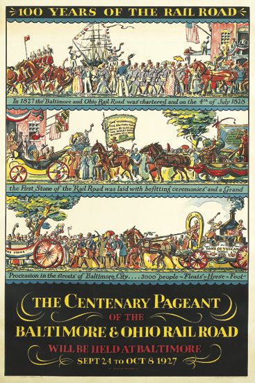The Centenary Pageant of the Baltimore and Ohio Railroad, crowds
