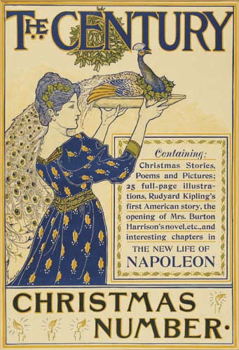 The Century Christmas number, woman in blue dress