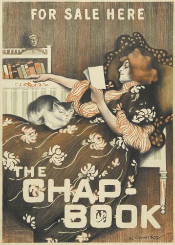 The Chap-Book For Sale Here, woman in brown, cats