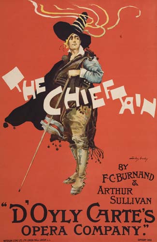 The Chieftain D’Oyly, red poster