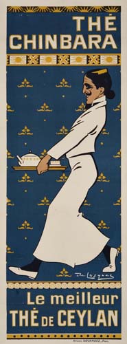 The Chinbara, waiter, long blue poster